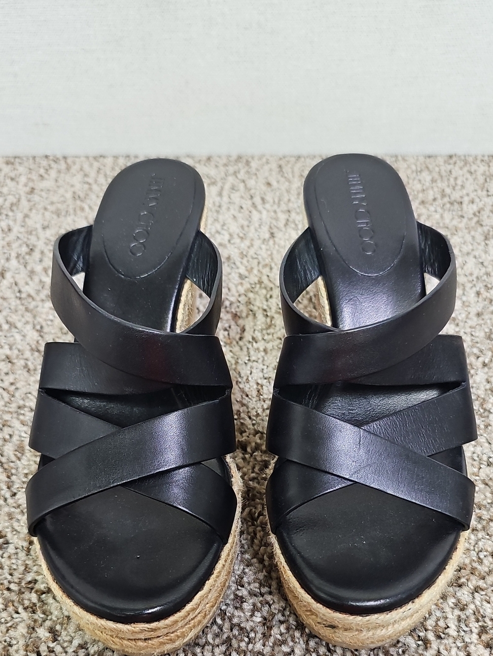 JIMMY CHOO PRISMA VACHETTA CORK WEDGE SANDALS BFPM-07-204 - Picture 3 of 12